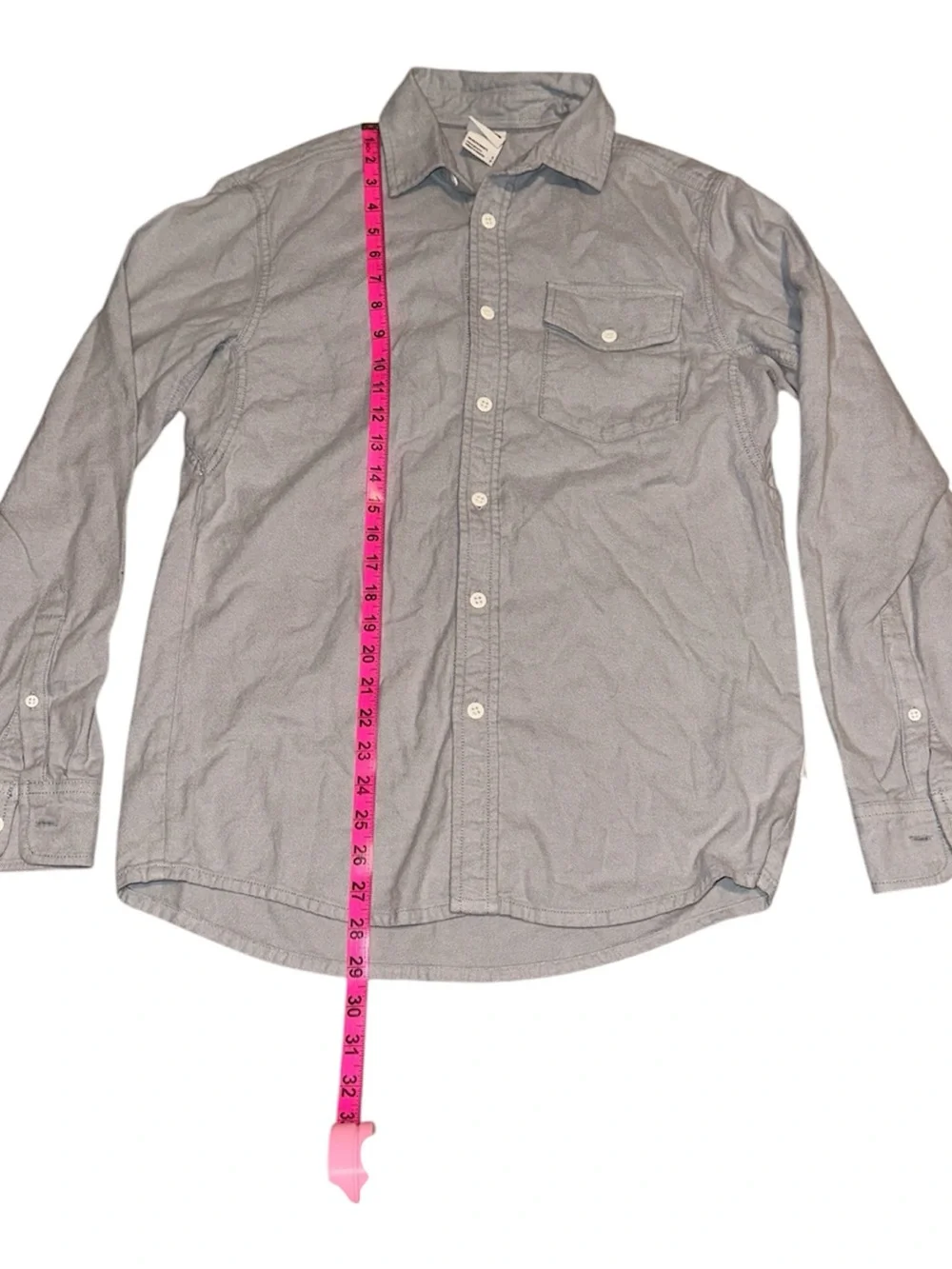 The North Face Men's Gray Flannel Button-Down Casual Shirt